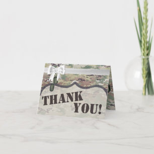 Folded Thank You Card Army OCP Camo Uniform Camofl
