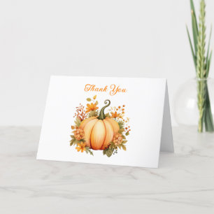 Folded Thank You Card- Autumn Baby Shower Card