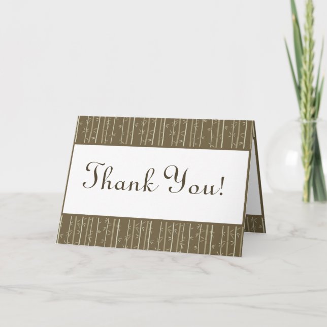 Folded Thank You Card Bamboo Bliss (Front)