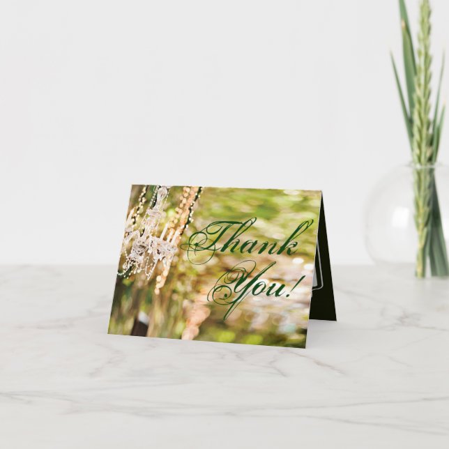 Folded Thank You Card Chandelier in Oak Tree Chic (Front)