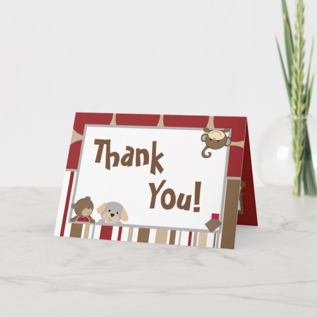 Folded Thank You Card Cocalo Buttons (Front)