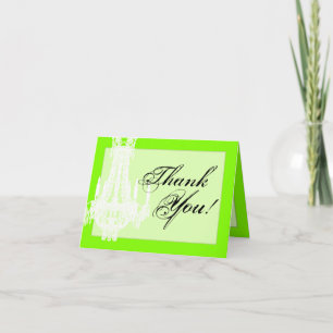 Folded Thank You Card Crystal Chandelier Glitz Gla