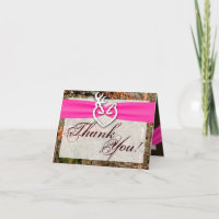 Folded Thank You Card Deer Couple Doe Buck Camo