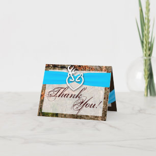 Folded Thank You Card Deer Couple Doe Buck Camo