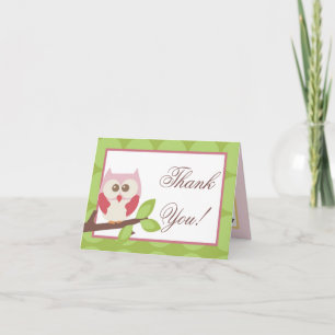 Folded Thank You Card Love and Nature Girl Woodlan