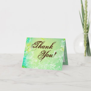 Folded Thank You Card Spring Hibiscus Flower Hawai