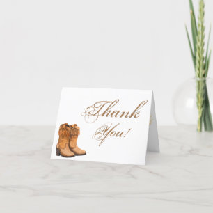 Folded Thank You Card Summer Country Wedding Rusti
