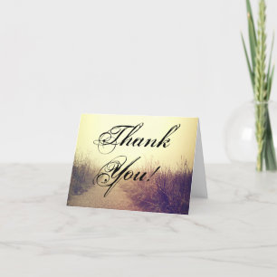 Folded Thank You Card Sunrise Pathway Walkway Path