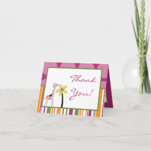 Folded Thank You Card Sweet Safari