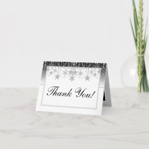 Folded Thank You Card Winter Wonderland Wedding