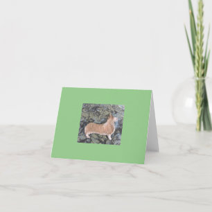 Folded Thank You Card with Corgi