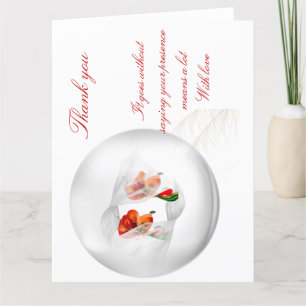 Folded thank you cards