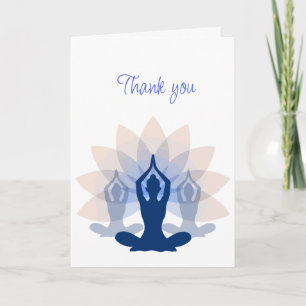 Folded Thank You Yoga Classes Instructor  Card