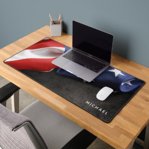 Folded USA Flag Personalised Desk Mat