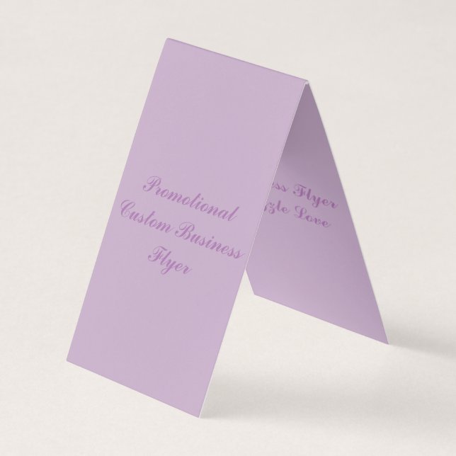 Folded Vertical Tent Business Card (Front)