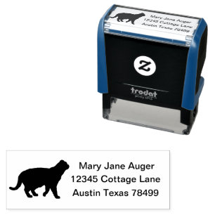 Foldex Cat Personalised Self-inking Stamp