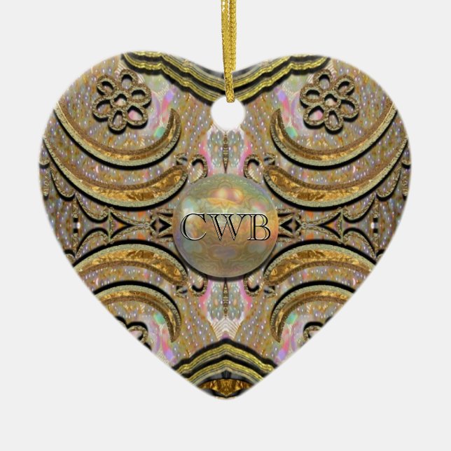 Foldiashire Victorian Chic Ceramic Tree Decoration (Front)