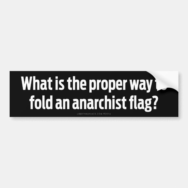Folding Anarchist Flags Bumper Sticker (Front)