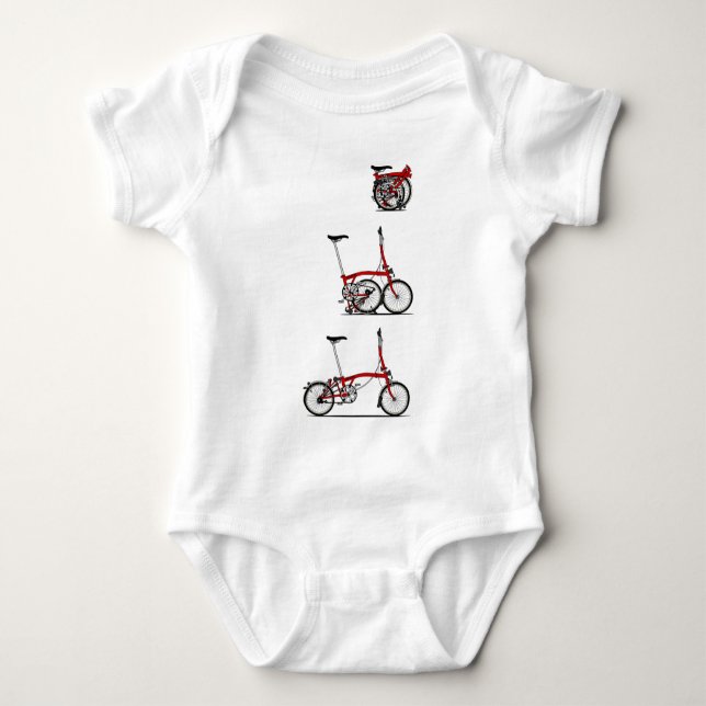 Folding Bike Baby Bodysuit (Front)