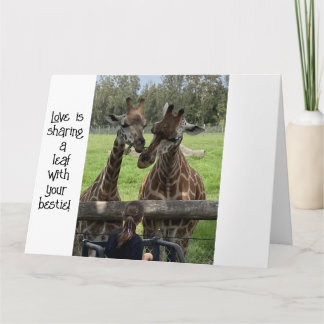 Folding Card - Giraffe Love Card