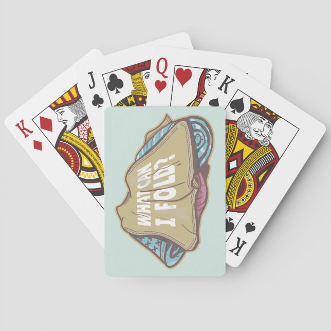 Folding clothes, laundry day playing cards (Back)