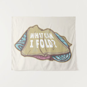Folding clothes, laundry day tapestry