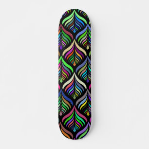 Folding Colours Abstract Rainbow Skateboard