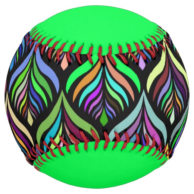Folding Colours Abstract Rainbow Softball (Front)