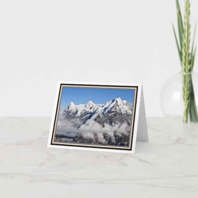 Folding Greeting Card – Rising Clouds in the Alps (Front)