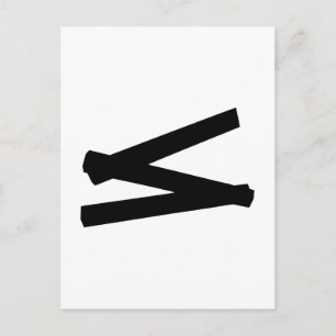 Folding rule postcard