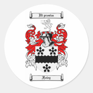 FOLEY FAMILY CREST -  FOLEY COAT OF ARMS CLASSIC ROUND STICKER