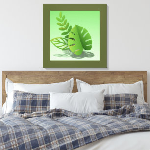 Folhas Verdes Canvas Print