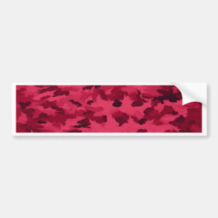 Foliage Abstract Pop Art Blush Red Bumper Sticker