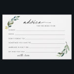 Foliage advice for the bride to be cards<br><div class="desc">Gorgeous foliage advice cards for the bride to be. For more advanced customisation of this design,  e.g. changing layout,  font or text size please click the "CUSTOMIZE" button above. Please contact me for any questions!</div>