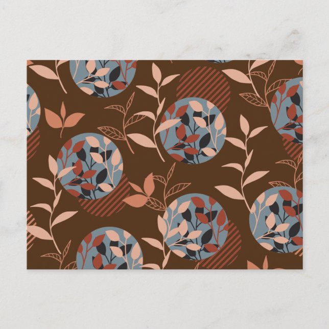 Foliage and Leaves in the Autumn Pattern Postcard (Front)