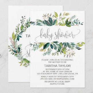 Foliage Baby Shower Invitation
