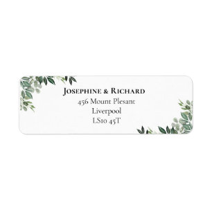 Foliage Bouquet Return Address Label
