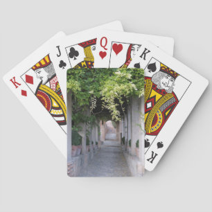 Foliage Covered Walkway, Spain Playing Cards