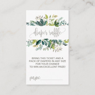 Foliage Diaper Raffle Invitation Insert