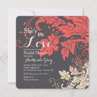 Foliage Drama Square Invitation