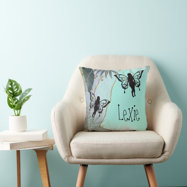 Foliage Fantasy Fairies Personalised Cushion (Chair)