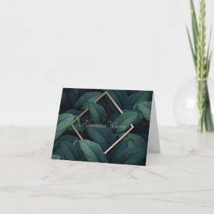Foliage Folded Personalised Stationery Card