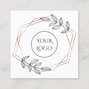 foliage geometric frame logo business card