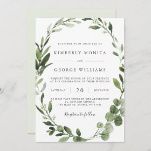 Foliage Greenery Wedding Invitation