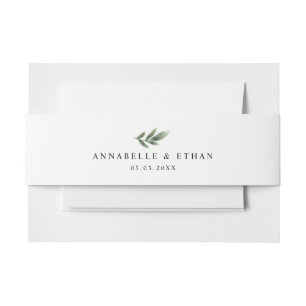Foliage Leaf Invitation Belly Band