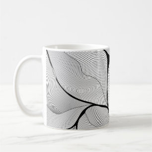 Foliage leaves background pattern coffee mug