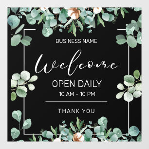 Foliage, Minimalist Business Hours Store Café Open