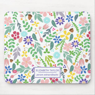 Foliage Modern Floral Mouse Pad