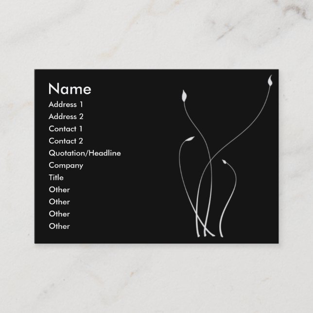 Foliage Mono | Business Card (Front)