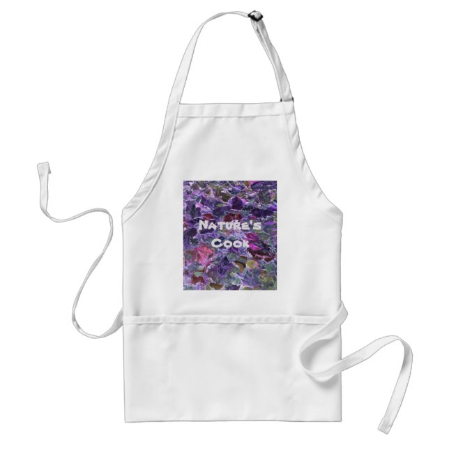 Foliage Pattern Purple Pink Leaves Custom Standard Apron (Front)
